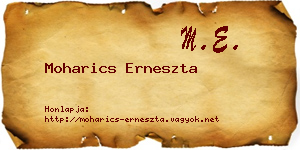 Moharics Erneszta névjegykártya